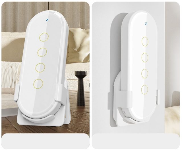 Pilot scen 4 kanałowy Biały szklany Zigbee TUYA