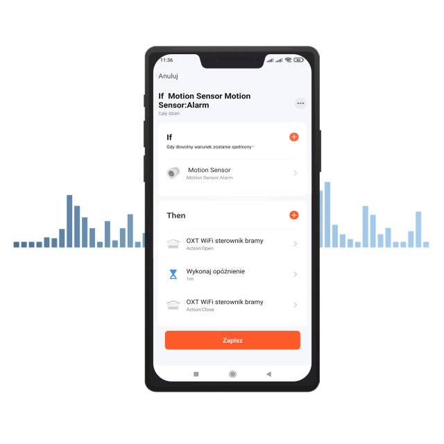 Moduł z sensorem do bramy garażu WiFi