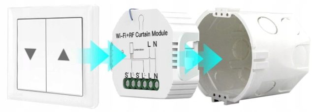 Sterownik Rolet Markiz Zasłon TUYA WiFi/RF