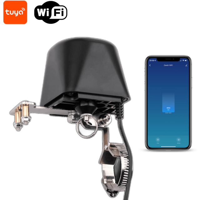 Sterownik Siłownik Zawór Wody/Gazu Smart TUYA WiFi