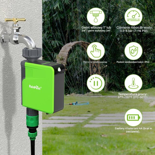 Sterownik Nawadniania 1-strefowy Bluetooth RainPoint