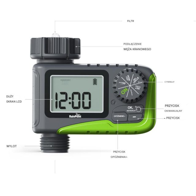 Sterownik Automatyczny do Nawadniana Ogrodu Timer RainPoint