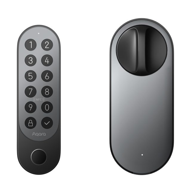 Inteligentny Zamek do Drzwi Aqara z HomeKit, Thread, Bluetooth 5.1, NFC, Czarny