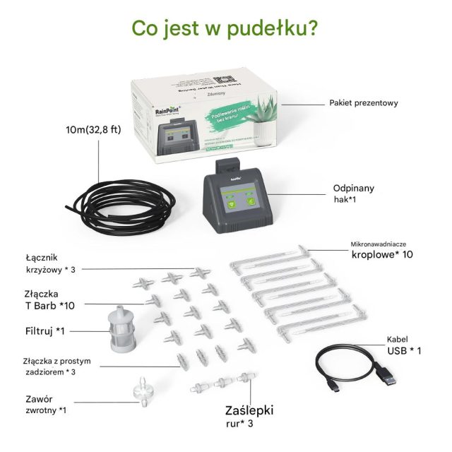 Inteligentny System Nawadniania Kropelkowego Doniczkowego i Ogrodowego Wi-Fi RainPoint