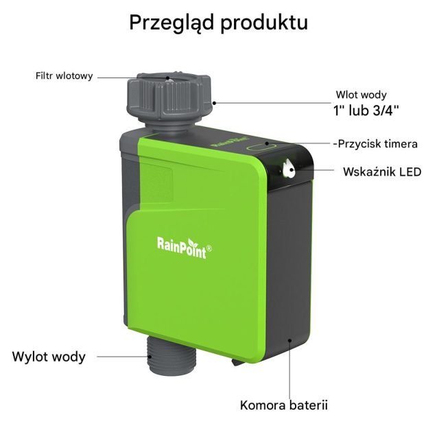 Sterownik Nawadniania 1-strefowy Bluetooth RainPoint