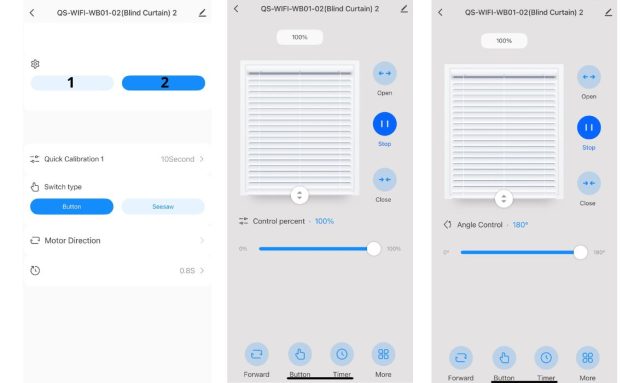 Inteligentny sterownik rolet i żaluzji WiFi TUYA – z funkcją regulacji lameli Kompatybilny z Alexa i Google