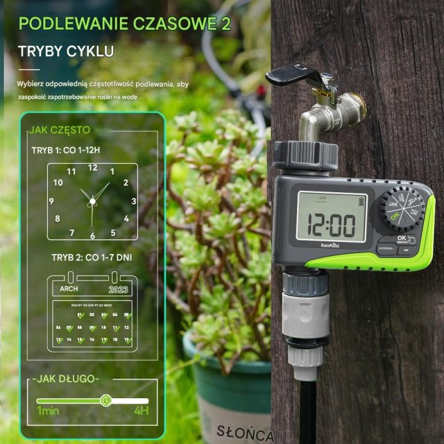 Sterownik Automatyczny do Nawadniana Ogrodu Timer RainPoint