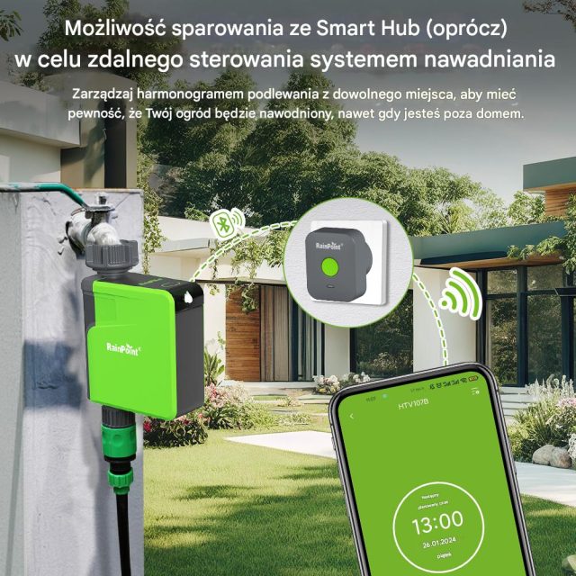 Sterownik Nawadniania 1-strefowy Bluetooth RainPoint