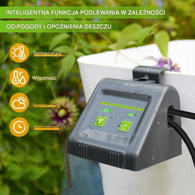 Inteligentny System Nawadniania Kropelkowego Doniczkowego i Ogrodowego Wi-Fi RainPoint